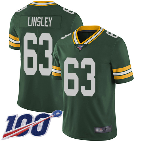 Green Bay Packers Limited Green Men #63 Linsley Corey Home Jersey Nike NFL 100th Season Vapor Untouchable->youth nfl jersey->Youth Jersey